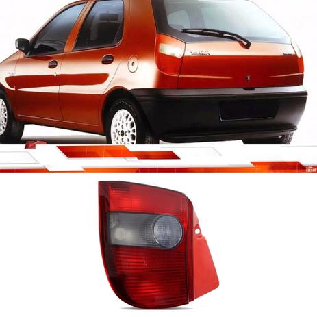 PAR LANTERNA TRASEIRA BICOLOR VERMELHO E FUMÊ PALIO 1996 Até 1999 - Ht Menor preço em PAR LANTERNA TRASEIRA BICOLOR VERMELHO E FUMÊ PALIO 1996 Até 1999 - Ht