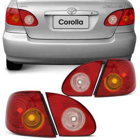 Par Lanterna Traseira Corolla 2003 2004 2005 2006 2007 Bicolor Âmbar Canto + Par Porta Malas - Prime Menor preço em Par Lanterna Traseira Corolla 2003 2004 2005 2006 2007 Bicolor Âmbar Canto + Par Porta Malas - Prime