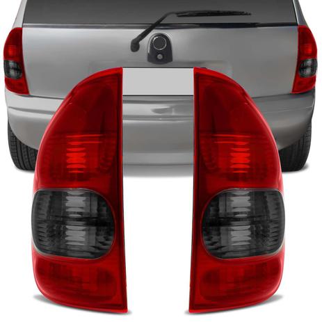 Par Lanterna Traseira Corsa Hatch 4 Portas Wagon Pick Up 2000 2001 2002 Bicolor Fumê - Kit Prime Menor preço em Par Lanterna Traseira Corsa Hatch 4 Portas Wagon Pick Up 2000 2001 2002 Bicolor Fumê - Kit Prime