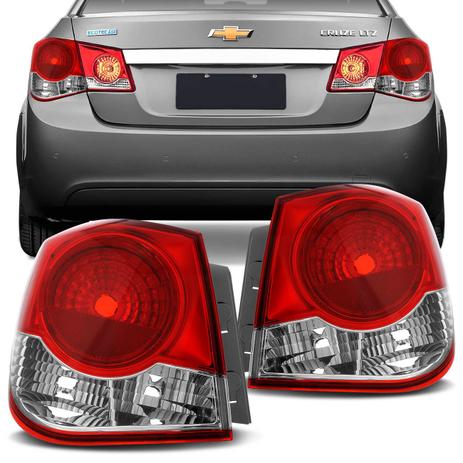 Par Lanterna Traseira Cruze Sedan 2011 2012 2013 2014 2015 Canto Bicolor Pisca Cristal - Prime Menor preço em Par Lanterna Traseira Cruze Sedan 2011 2012 2013 2014 2015 Canto Bicolor Pisca Cristal - Prime