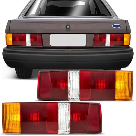 Par Lanterna Traseira Escort L GL XR3 1987 a 1992 Hobby 1993 a 1996 Tricolor - Kit Prime Menor preço em Par Lanterna Traseira Escort L GL XR3 1987 a 1992 Hobby 1993 a 1996 Tricolor - Kit Prime