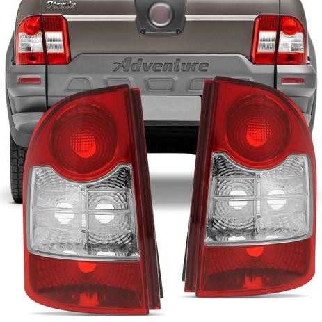 Par Lanterna Traseira Fiat Strada 2010 2011 2012 2013 Bicolor Cristal Canto - Prime Menor preço em Par Lanterna Traseira Fiat Strada 2010 2011 2012 2013 Bicolor Cristal Canto - Prime