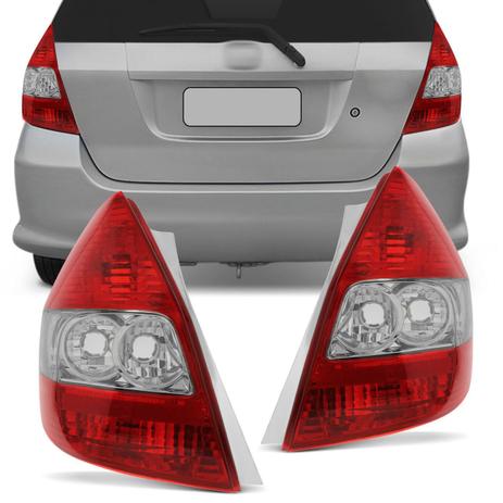 Par Lanterna Traseira Fit 2003 2004 2005 2006 2007 2008 Bicolor Cristal - Kit Prime Menor preço em Par Lanterna Traseira Fit 2003 2004 2005 2006 2007 2008 Bicolor Cristal - Kit Prime