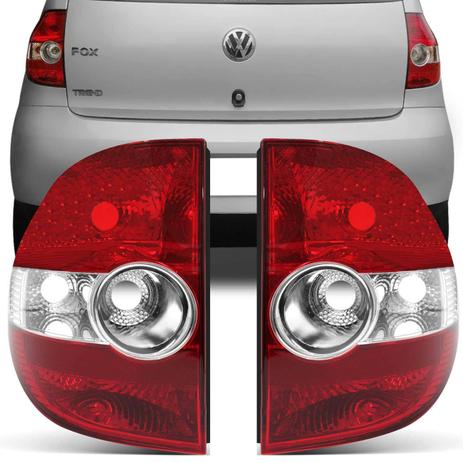 Menor preço em Par Lanterna Traseira Fox 2004 a 2010 Crossfox 2005 a 2009 Bicolor - Prime