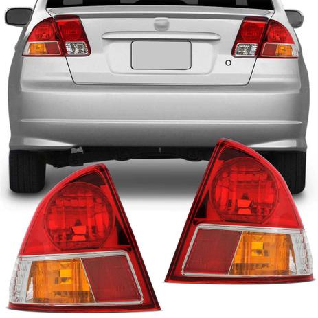 Par Lanterna Traseira Honda Civic 2001 2002 2003 2004 2005 2006 Tricolor Canto - Prime Menor preço em Par Lanterna Traseira Honda Civic 2001 2002 2003 2004 2005 2006 Tricolor Canto - Prime