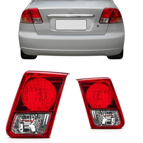 Par Lanterna Traseira Honda Civic 2004 2005 2006 Serve 2001 2002 2003 Tampa Porta Malas Bicolor - Prime Menor preço em Par Lanterna Traseira Honda Civic 2004 2005 2006 Serve 2001 2002 2003 Tampa Porta Malas Bicolor - Prime