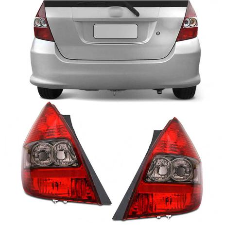 Par Lanterna Traseira Honda Fit 2003 2004 2005 2006 2007 2008 Bicolor Fumê - Acrilux Menor preço em Par Lanterna Traseira Honda Fit 2003 2004 2005 2006 2007 2008 Bicolor Fumê - Acrilux