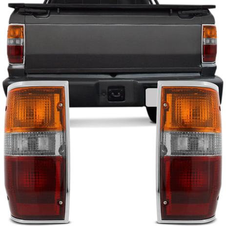 Par Lanterna Traseira L200 93 94 95 96 97 98 99 00 01 02 03 Tricolor Cristal Com Moldura Cromado - Prime Menor preço em Par Lanterna Traseira L200 93 94 95 96 97 98 99 00 01 02 03 Tricolor Cristal Com Moldura Cromado - Prime