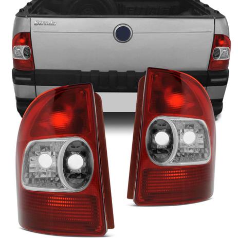 Par Lanterna Traseira Strada G2 2003 2004 2005 2006 2007 Serve 2001 2002 Bicolor Ré Cristal - Prime Menor preço em Par Lanterna Traseira Strada G2 2003 2004 2005 2006 2007 Serve 2001 2002 Bicolor Ré Cristal - Prime