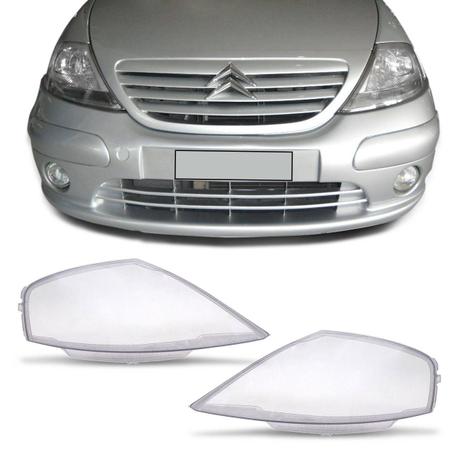 Par Lente Farol Citroen C3 2003 2004 2005 2006 2007 2008 2009 2010 Transparente - Prime Menor preço em Par Lente Farol Citroen C3 2003 2004 2005 2006 2007 2008 2009 2010 Transparente - Prime