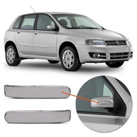 Par Lente Pisca Retrovisor Fiat Stilo 2008 2009 2010 2011 2012 Seta Cristal - Kit Prime Menor preço em Par Lente Pisca Retrovisor Fiat Stilo 2008 2009 2010 2011 2012 Seta Cristal - Kit Prime