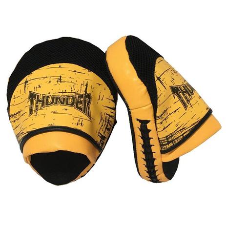 Par - Luva De Foco Manopla Soco Tradicional - Boxe / Muay Thai / Kickboxing / MMA / karatê / krav Maga - Thunder Fight - Amarelo ref 106 Menor preço em Par - Luva De Foco Manopla Soco Tradicional - Boxe / Muay Thai / Kickboxing / MMA / karatê / krav Maga - Thunder Fight - Amarelo ref 106
