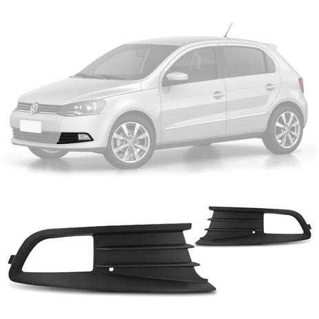 Par Moldura Grade Parachoque Gol Voyage G6 Com Furo para Farol de Milha - Blawer Menor preço em Par Moldura Grade Parachoque Gol Voyage G6 Com Furo para Farol de Milha - Blawer