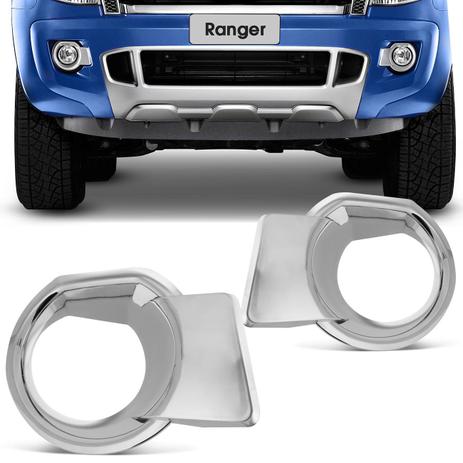 Par Molduras Cromadas Farol de Milha Ford Ranger 2013 a 2015 Instalação Simples Encaixe Sob Medida - Nk brasil Menor preço em Par Molduras Cromadas Farol de Milha Ford Ranger 2013 a 2015 Instalação Simples Encaixe Sob Medida - Nk brasil
