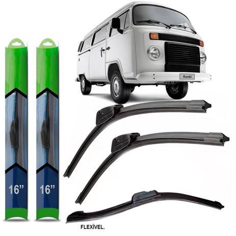 Par palheta limpador para-brisa kombi 2012/ soft silicone 16 / 16” - Tech one Menor preço em Par palheta limpador para-brisa kombi 2012/ soft silicone 16 / 16” - Tech one
