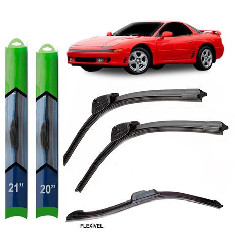 Par palheta limpador para-brisa mitsubishi 3000gt 1992 a 2000 soft silicone 21 / 20” - Tech one é boa?