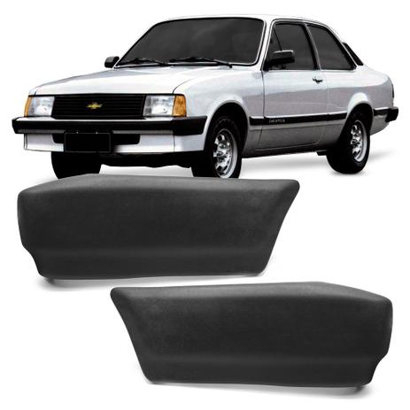 Par Ponteira Parachoque Chevette Marajo Chevy 1983 1984 1985 1986 Preta Dianteiro Polaina - Karina Julimar Menor preço em Par Ponteira Parachoque Chevette Marajo Chevy 1983 1984 1985 1986 Preta Dianteiro Polaina - Karina Julimar