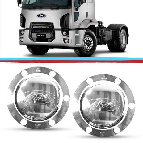 Par Sobre Tampa Cubo Dianteiro Ford Cargo Truck Toco Cromado Capa Roda - Jetta Menor preço em Par Sobre Tampa Cubo Dianteiro Ford Cargo Truck Toco Cromado Capa Roda - Jetta