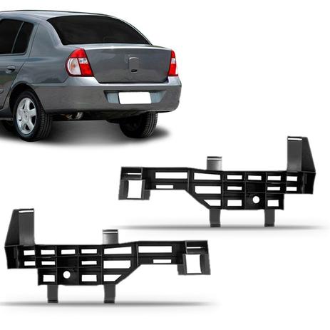 Par suporte parachoque traseiro clio sedan 2006 a 2011 - Sp acessórios Menor preço em Par suporte parachoque traseiro clio sedan 2006 a 2011 - Sp acessórios