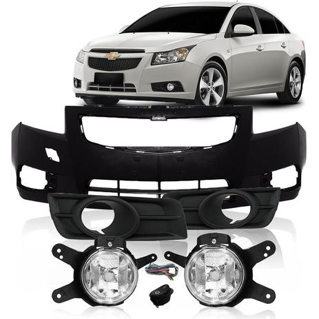 Parachoque Cruze Chevrolet Com Kit Farol Milha + Molduras - Sp acessórios Menor preço em Parachoque Cruze Chevrolet Com Kit Farol Milha + Molduras - Sp acessórios