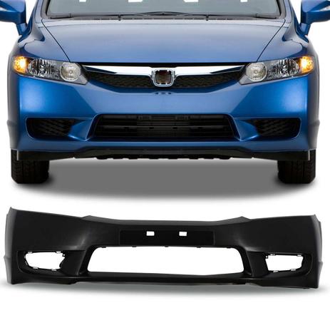 Parachoque Dianteiro New Civic 2009 2010 2011 Preto Liso Furo Milha com Ressalto para Placa - Dts Menor preço em Parachoque Dianteiro New Civic 2009 2010 2011 Preto Liso Furo Milha com Ressalto para Placa - Dts