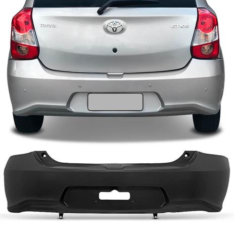 Parachoque Traseiro Toyota Etios Hatch 2017 2018 2019 2020 Preto Liso com Espaço para Placa - Dts Menor preço em Parachoque Traseiro Toyota Etios Hatch 2017 2018 2019 2020 Preto Liso com Espaço para Placa - Dts