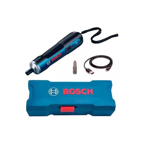 Parafusadeira a Bateria 3.6v de Ion Lítio Bivolt Go com Estojo + Bits E Pontas Azul E Preta - Bosch é boa?