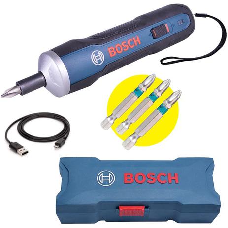 Parafusadeira à Bateria 3,6V BOSCH GO Versão Solo BIVOLT BOSCH + Kit Bits Menor preço em Parafusadeira à Bateria 3,6V BOSCH GO Versão Solo BIVOLT BOSCH + Kit Bits