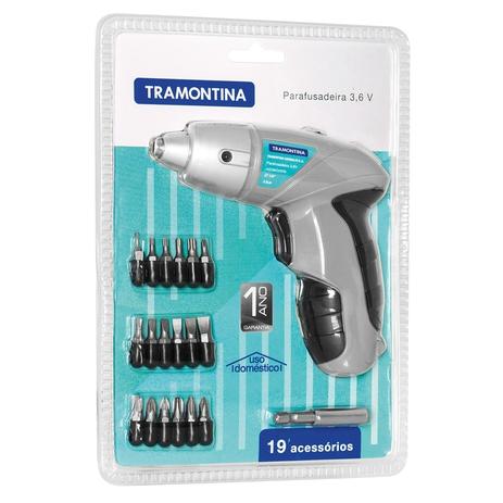 Parafusadeira a Bateria Tramontina Ni-Cd 3,6V 21 Peças Bivolt Menor preço em Parafusadeira a Bateria Tramontina Ni-Cd 3,6V 21 Peças Bivolt