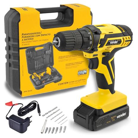 Parafusadeira E Furadeira Elétrica A Bateria 12V Vonder PFV012 Bivolt C/ Maleta E 17 Peças Brocas e Bits é ruim? Parafusadeira E Furadeira Elétrica A Bateria 12V Vonder PFV012 Bivolt C/ Maleta E 17 Peças Brocas e Bits é boa?