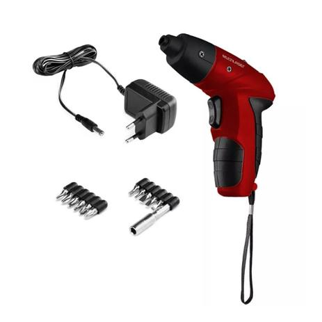 Parafusadeira Elétrica Multilaser HO031 Recarregável Bivolt Vermelha Menor preço em Parafusadeira Elétrica Multilaser HO031 Recarregável Bivolt Vermelha