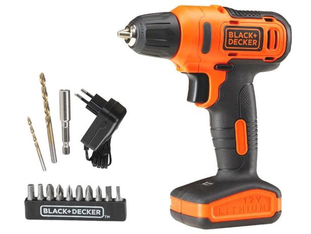 Parafusadeira Furadeira 12v Black e Decker Ld12s Com Acessórios Menor preço em Parafusadeira Furadeira 12v Black e Decker Ld12s Com Acessórios