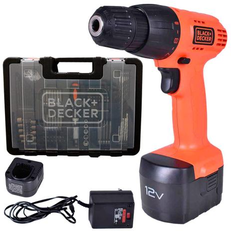 Parafusadeira / Furadeira À Bateria 12V Cd121K100 C/ Kit 100 Peças Black & Decker