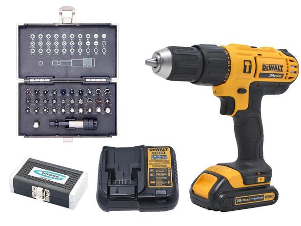 Parafusadeira impacto DCD776LC1 Jogo de Bits 32 Peças Dewalt Menor preço em Parafusadeira impacto DCD776LC1 Jogo de Bits 32 Peças Dewalt