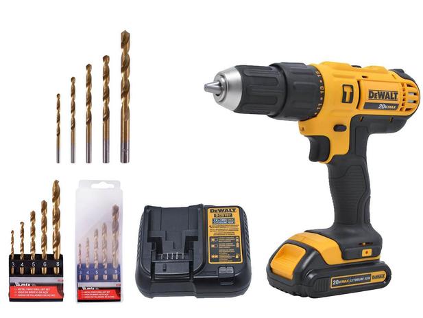 Parafusadeira impacto DCD776LC1 Jogo de brocas 5 pcs dewalt Menor preço em Parafusadeira impacto DCD776LC1 Jogo de brocas 5 pcs dewalt