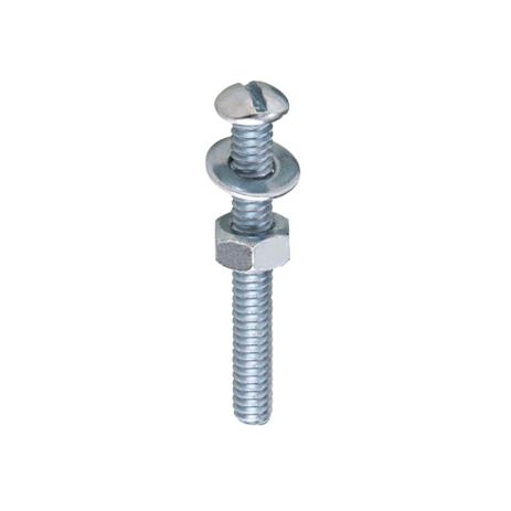 Parafuso máquina cabeça redonda 1/4x1.1/2 com porca e arruela 5 unidades Bemfixa Menor preço em Parafuso máquina cabeça redonda 1/4x1.1/2 com porca e arruela 5 unidades Bemfixa