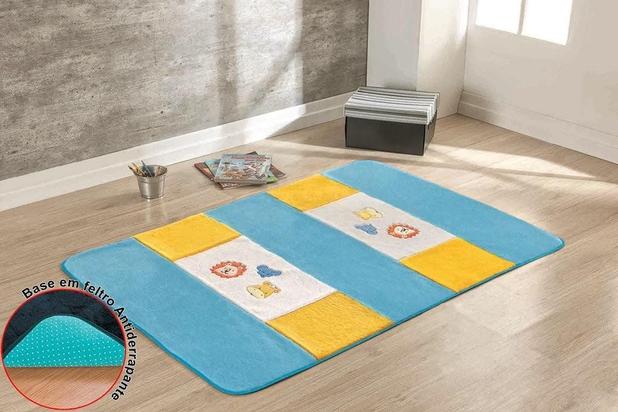 Passadeira Premium Big Animais Azul Turqueza - Guga tapetes Menor preço em Passadeira Premium Big Animais Azul Turqueza - Guga tapetes