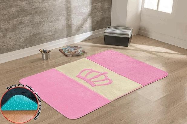 Passadeira Premium Big Coroa Rosa - Guga tapetes Menor preço em Passadeira Premium Big Coroa Rosa - Guga tapetes