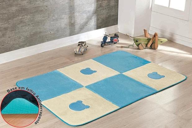 Passadeira Premium Big Urso Azul Turqueza - Guga tapetes Menor preço em Passadeira Premium Big Urso Azul Turqueza - Guga tapetes