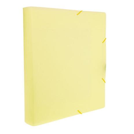 Menor preço em Pasta Aba Elástico Ofício Dello Lombo 4cm Linho Serena Amarelo Pastel C/50 PCS 0249-AP