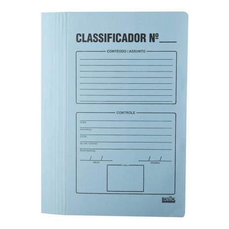 Pasta Classificadora P/Documentos 290G/M2 Grampo Azul - Dello Menor preço em Pasta Classificadora P/Documentos 290G/M2 Grampo Azul - Dello