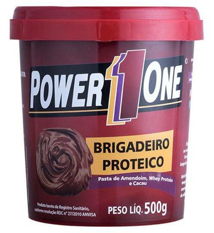 Pasta de Amendoim Integral Brigadeiro 500g - Power One - Power1One Menor preço em Pasta de Amendoim Integral Brigadeiro 500g - Power One - Power1One