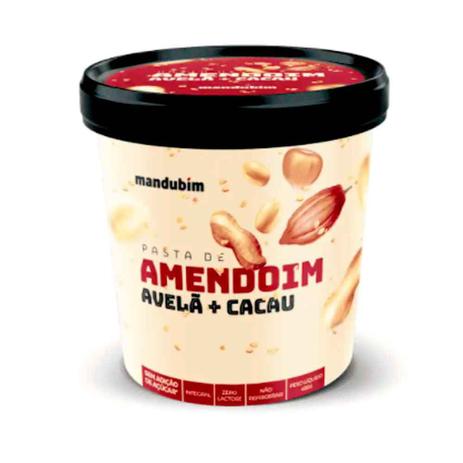 Pasta de Amendoim Integral com Avelã e Cacau Mandubim 450g Menor preço em Pasta de Amendoim Integral com Avelã e Cacau Mandubim 450g