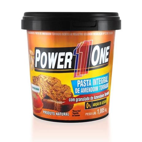 Pasta de amendoin integral power one 1kg com granulado Menor preço em Pasta de amendoin integral power one 1kg com granulado