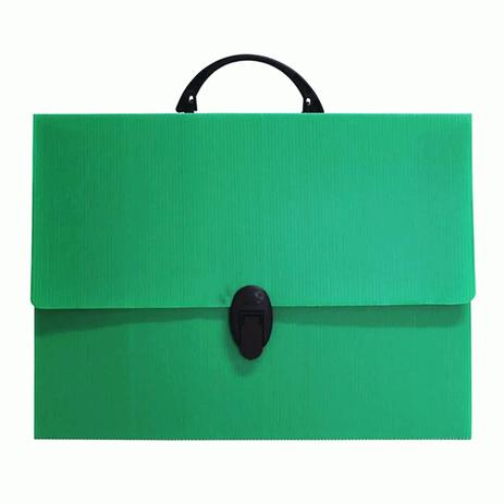 Pasta Maleta Polionda A4 Verde Polibras Menor preço em Pasta Maleta Polionda A4 Verde Polibras