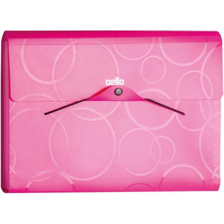 Pasta Sanfonada Plastica A4 12 Divisoes PINK Smile - Dello Menor preço em Pasta Sanfonada Plastica A4 12 Divisoes PINK Smile - Dello
