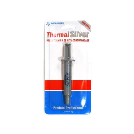Pasta termica implastec 5g seringa thermal silver Menor preço em Pasta termica implastec 5g seringa thermal silver