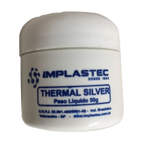 Pasta Térmica Thermal Silver Implastec Pote 50g Prata Cpu Menor preço em Pasta Térmica Thermal Silver Implastec Pote 50g Prata Cpu