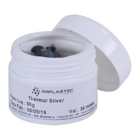 Pasta térmica thermal silver pote 50g - Implastec Menor preço em Pasta térmica thermal silver pote 50g - Implastec