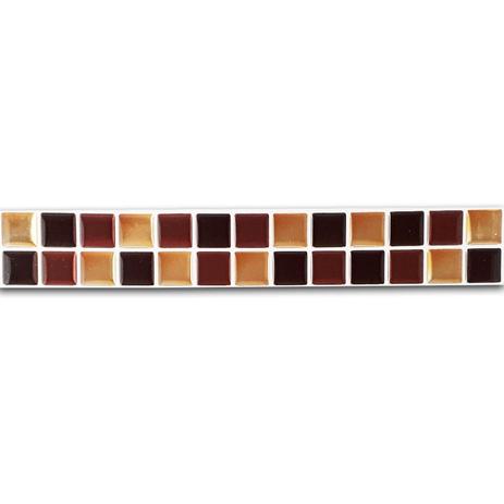 Pastilha Adesiva Resinada Faixa 4,3cm Mosaico Marrom X Dourado Fundo Branco - Decore fácil shop Menor preço em Pastilha Adesiva Resinada Faixa 4,3cm Mosaico Marrom X Dourado Fundo Branco - Decore fácil shop